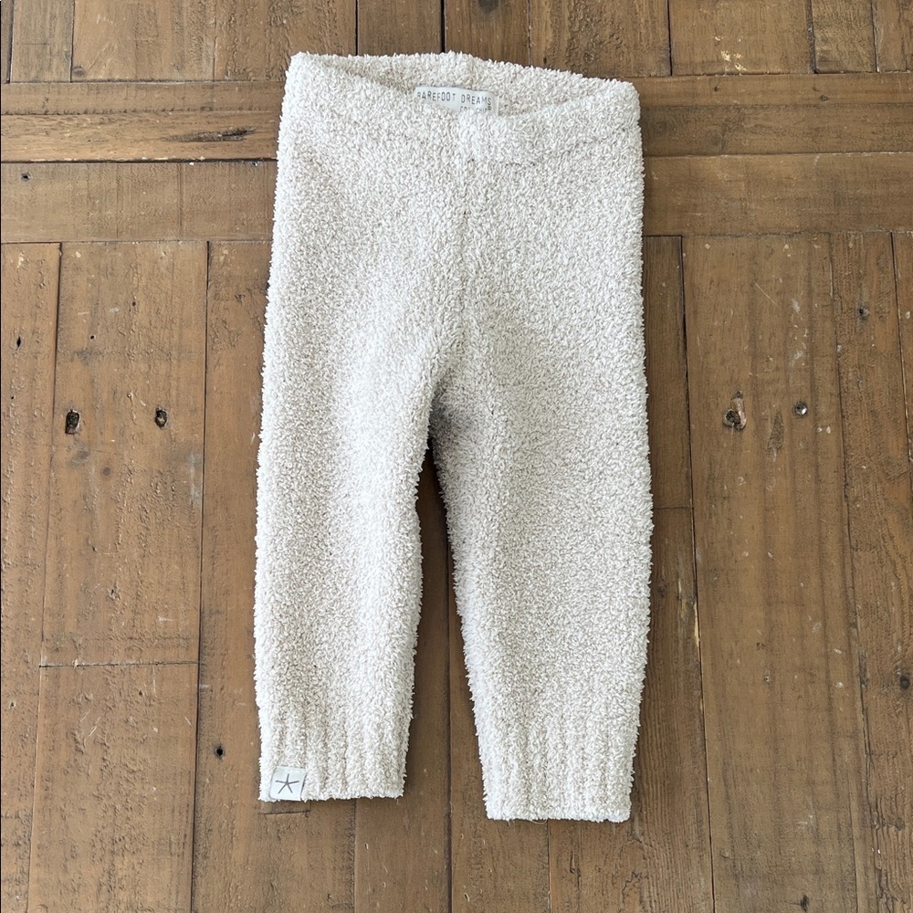 Barefoot Dreams light beige Kids joggers leggings 6-12 months cozy warm